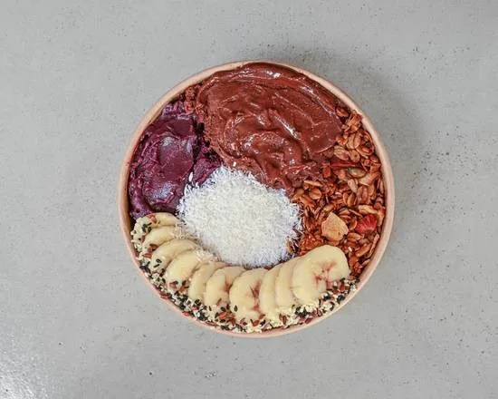Açaí bowl Butcher's Broom, visto desde arriba